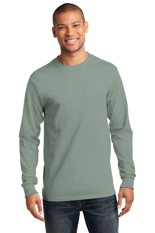 Port & Company - Tall Long Sleeve Essential Tee. PC61LST Ash